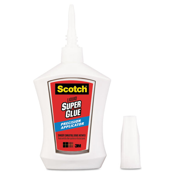 Scotch® Super Glue with Precision Applicator, 0.14 oz, Dries Clear (MMMAD124)