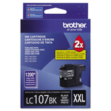 Brother LC107BK Innobella Super High-Yield Ink, 1,200 Page-Yield, Black (BRTLC107BK)