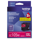 Brother LC105M Innobella Super High-Yield Ink, 1,200 Page-Yield, Magenta (BRTLC105M)