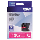 Brother LC103M Innobella High-Yield Ink, 600 Page-Yield, Magenta (BRTLC103M)