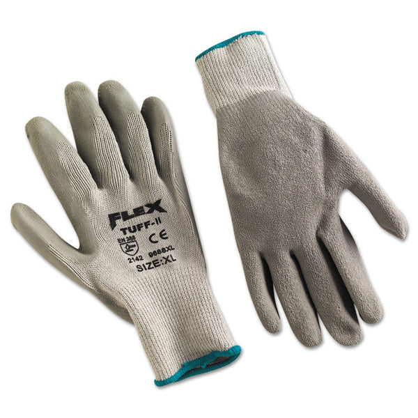 MCR™ Safety FlexTuff Latex Dipped Gloves, Gray, X-Large, 12 Pairs (MPG9688XL) Each