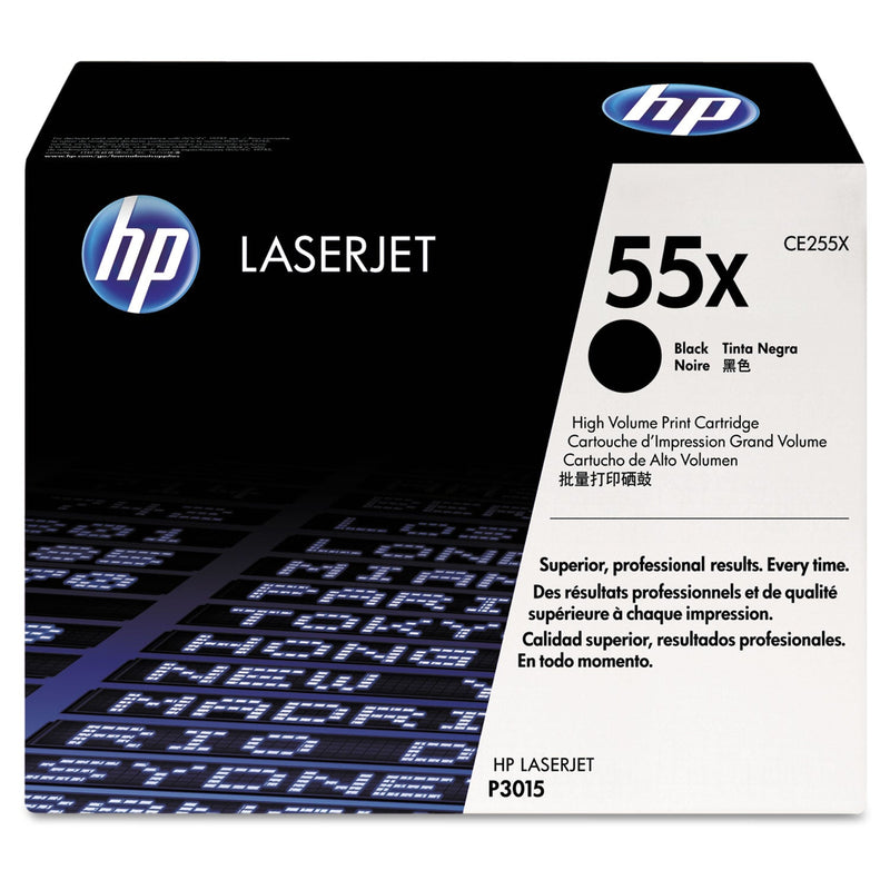 HP HP 55X, (CE255X) High-Yield Black Original LaserJet Toner Cartridge (HEWCE255X)