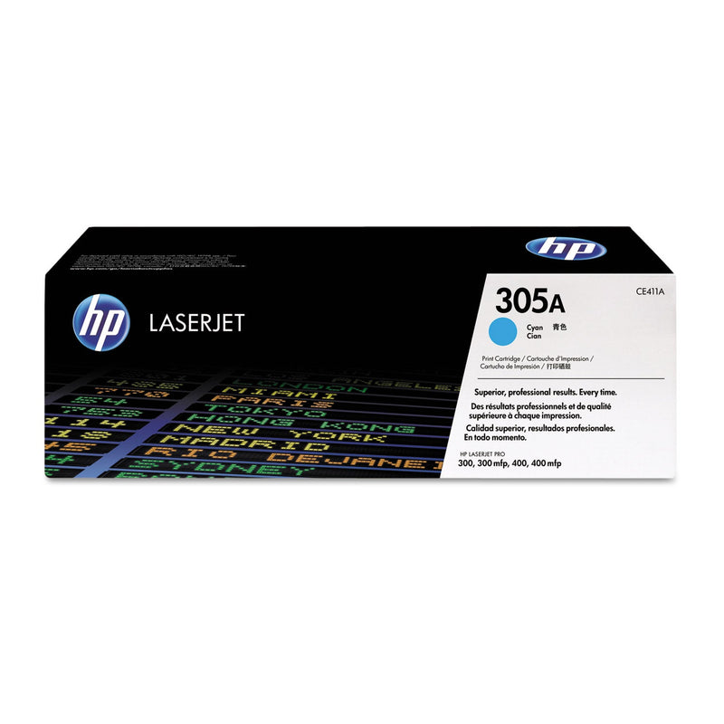 HP HP 305A, (CE411A) Cyan Original LaserJet Toner Cartridge (HEWCE411A)