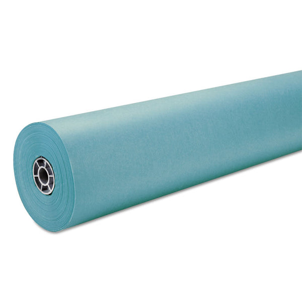 Pacon® Rainbow Duo-Finish Colored Kraft Paper, 35 lb Wrapping Weight, 36" x 1,000 ft, Aqua (PAC63160) 1 Roll