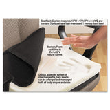 Master Caster® The ComfortMakers Deluxe Seat/Back Cushion, Memory Foam, 17 x 2.75 x 17.5, Black (MAS91061) Each