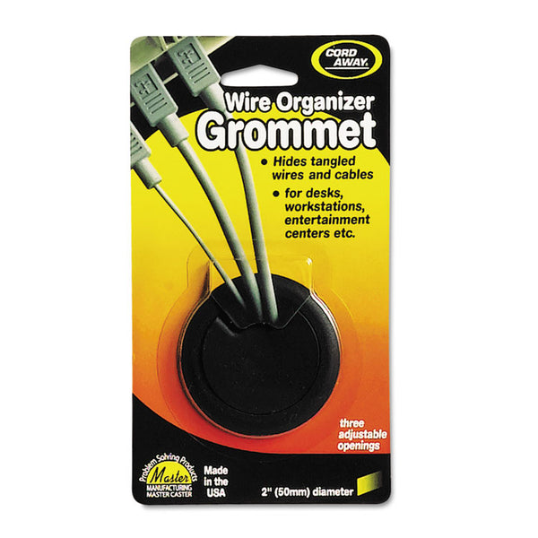 Cord Away® Grommet, Adjustable, 2" Diameter, Black (MAS00201) Each