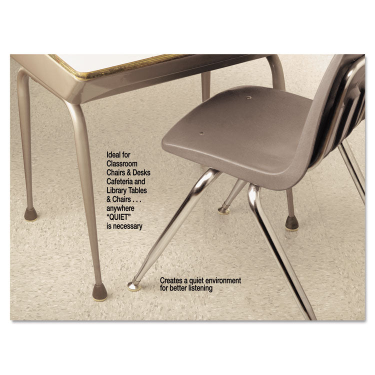 Master Caster® Quiet Feet Deluxe Noise Reducers, 1.25" dia, Circular, Beige, 100/Pack (MAS88847) Pack of 100