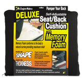 Master Caster® The ComfortMakers Deluxe Seat/Back Cushion, Memory Foam, 17 x 2.75 x 17.5, Black (MAS91061) Each