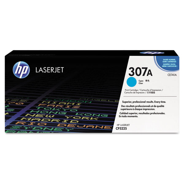 HP HP 307A, (CE741A) Cyan Original LaserJet Toner Cartridge (HEWCE741A)