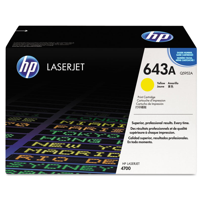 HP HP 643A, (Q5952A) Yellow Original LaserJet Toner Cartridge (HEWQ5952A)