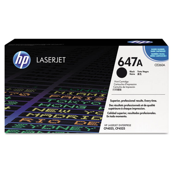 HP HP 647A, (CE260A) Black Original LaserJet Toner Cartridge (HEWCE260A)