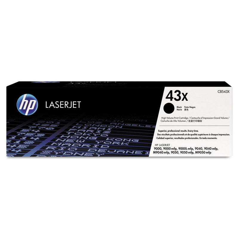 HP HP 43X, (C8543X) High-Yield Black Original LaserJet Toner Cartridge (HEWC8543X)