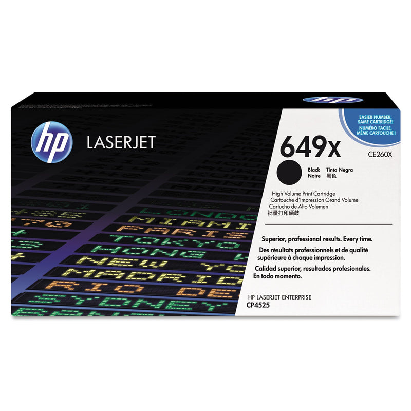 HP HP 649X, (CE260X) High-Yield Black Original LaserJet Toner Cartridge (HEWCE260X)