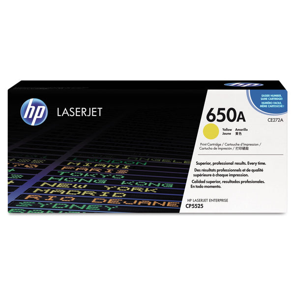 HP HP 650A, (CE272A) Yellow Original LaserJet Toner Cartridge (HEWCE272A)