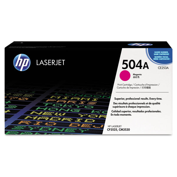 HP HP 504A, (CE253A) Magenta Original LaserJet Toner Cartridge (HEWCE253A)