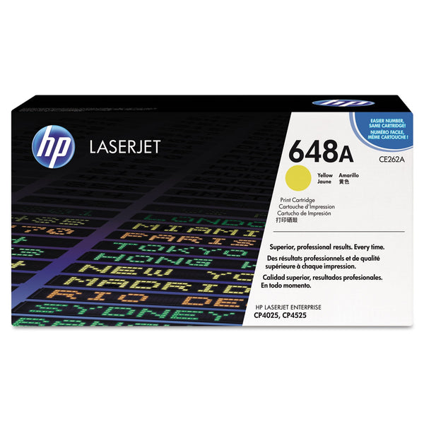 HP HP 648A, (CE262A) Yellow Original LaserJet Toner Cartridge (HEWCE262A)