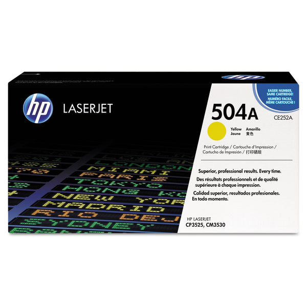 HP HP 504A, (CE252A) Yellow Original LaserJet Toner Cartridge (HEWCE252A)