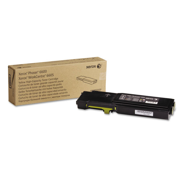 Xerox® 106R02227 High-Yield Toner, 6,000 Page-Yield, Yellow (XER106R02227)