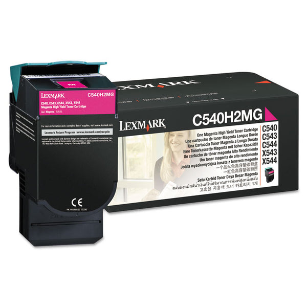 Lexmark™ C540H2MG High-Yield Toner, 2,000 Page-Yield, Magenta (LEXC540H2MG)