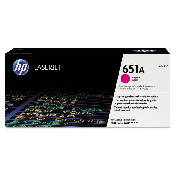 HP HP 651A, (CE343A) Magenta Original LaserJet Toner Cartridge (HEWCE343A)