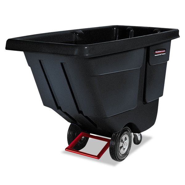 Rubbermaid® Commercial Rotomolded Tilt Truck, 202 gal, 850 lb Capacity, Plastic, Black (RCP1314BLA)