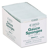 Medline Caring Woven Gauze Sponges, Sterile, 12-Ply, 2 x 2, 2,400/Carton (MIIPRM21419)