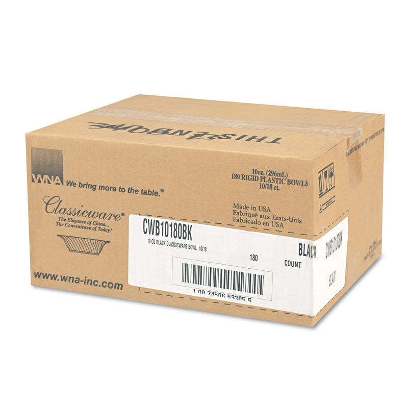 WNA Comet Classicware Bowl Plastic 10 Oz Black (WNACWB10180BK) Case of 180