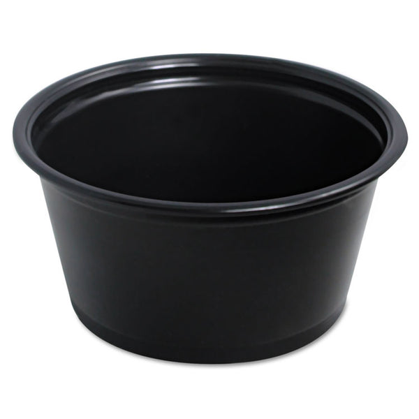 Dart® Conex Complements Portion/Medicine Cups, 2 oz, Black, 125/Bag, 20 Bags/Carton (DCC200PCBLK)