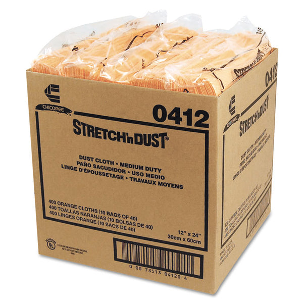 Chix® Stretch 'n Dust Cloths, 11 5/8 x 24, Yellow, 40 Cloths/Pack, 10 Packs/Carton (CHI0412) 10 Boxes of 40