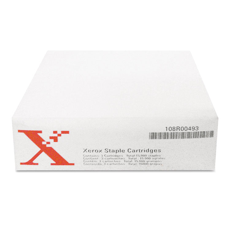 Xerox® 108R00493 Staple Cartridge, 5,000 Staples/Cartridge, 3 Cartridges/Pack (XER108R00493) Pack of 15000