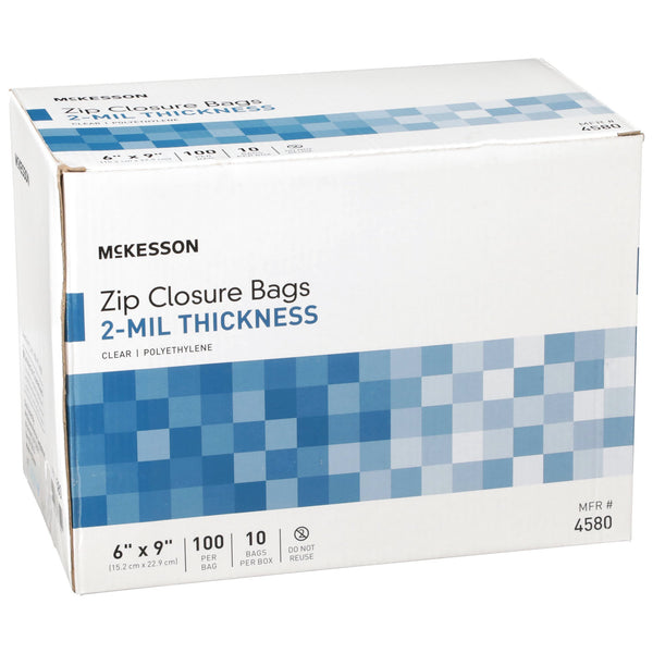 McKesson Reclosable Bag 6 X 9 Inch Polyethylene Clear Zipper Closure (911643_CS) 40/CS