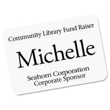 Avery® EcoFriendly Adhesive Name Badge Labels, 3.38 x 2.33, White, 400/Box (AVE45395) Box of 400