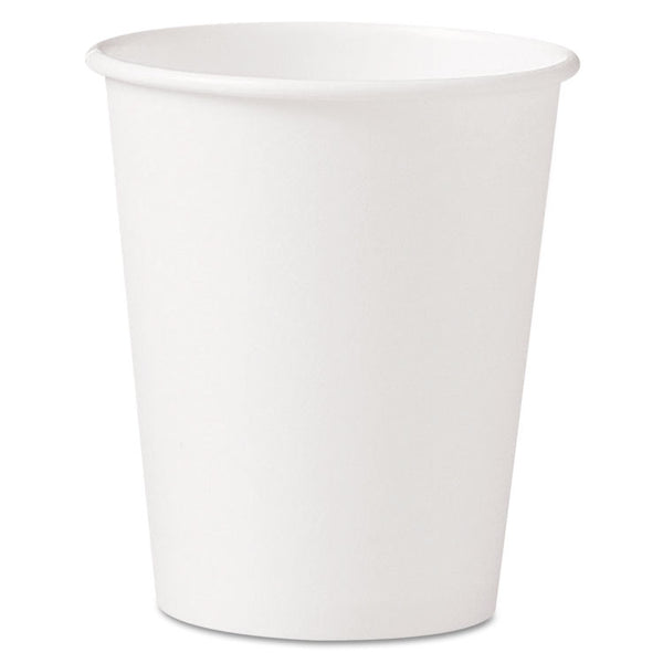 SOLO® Single-Sided Poly Paper Hot Cups, 10 oz, White, 50 Sleeve, 20 Sleeves/Carton (SCC370W) Case of 1000