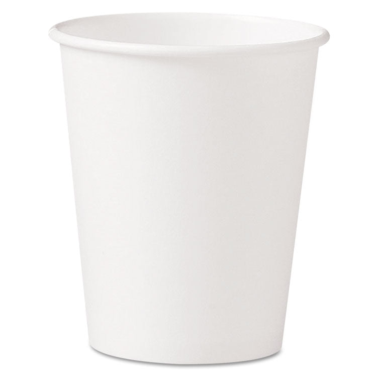 SOLO® Single-Sided Poly Paper Hot Cups, 10 oz, White, 50 Sleeve, 20 Sleeves/Carton (SCC370W) Case of 1000