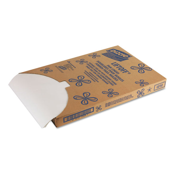 Dixie® Greaseproof Liftoff Pan Liners, 16.38 x 24.38, White, 1,000 Sheets/Carton (DXELO10)