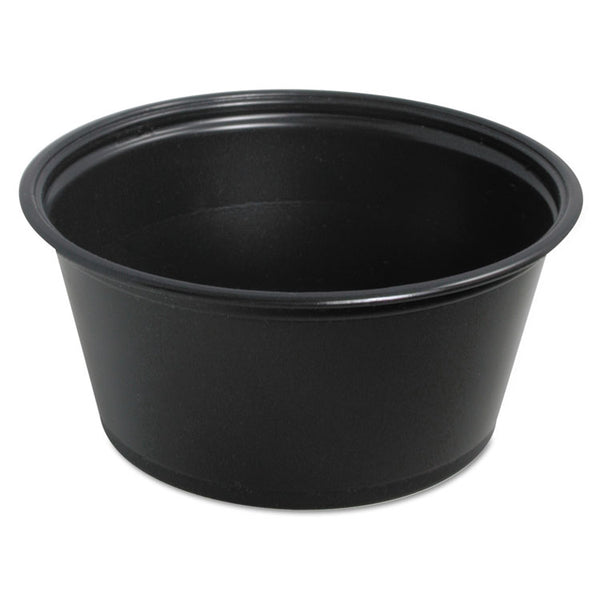 Dart® Conex Complements Portion/Medicine Cups, 3.25 oz, Black, 125/Bag, 20 Bags/Carton (DCC325PCBLK)