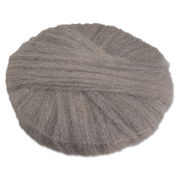 GMT Radial Steel Wool Pads, Grade 3: Cleaning and Polishing, 20" Diameter, Gray, 12/Carton (GMA120203)