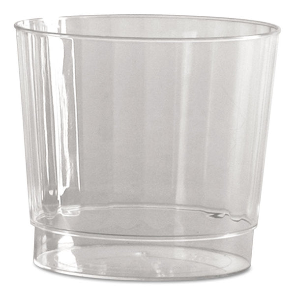 WNA Classic Crystal Plastic Tumblers, 9 oz, Clear, Fluted, Rocks Squat, 20/Pack, 12 Packs/Carton (WNACCR9240) Case of 240