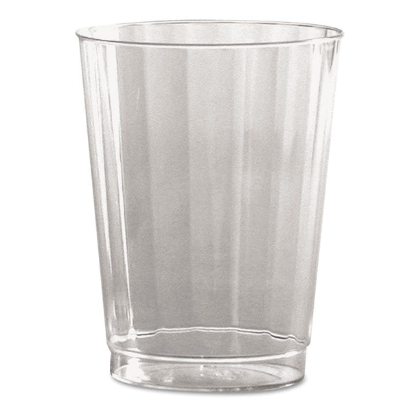 WNA Classic Crystal Plastic Tumblers, 10 oz, Clear, Fluted, Tall, 20/Pack, 12 Packs/Carton (WNACC10240) Case of 240