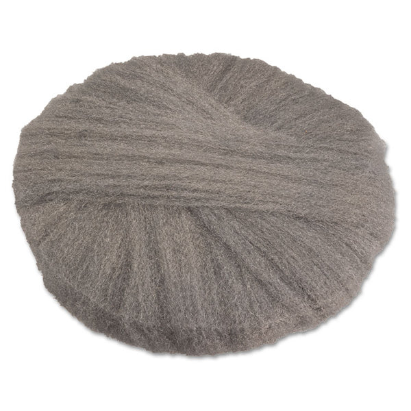 GMT Radial Steel Wool Pads, Grade 2 (Coarse): Stripping/Scrubbing, 17" Diameter, Gray, 12/Carton (GMA120172)