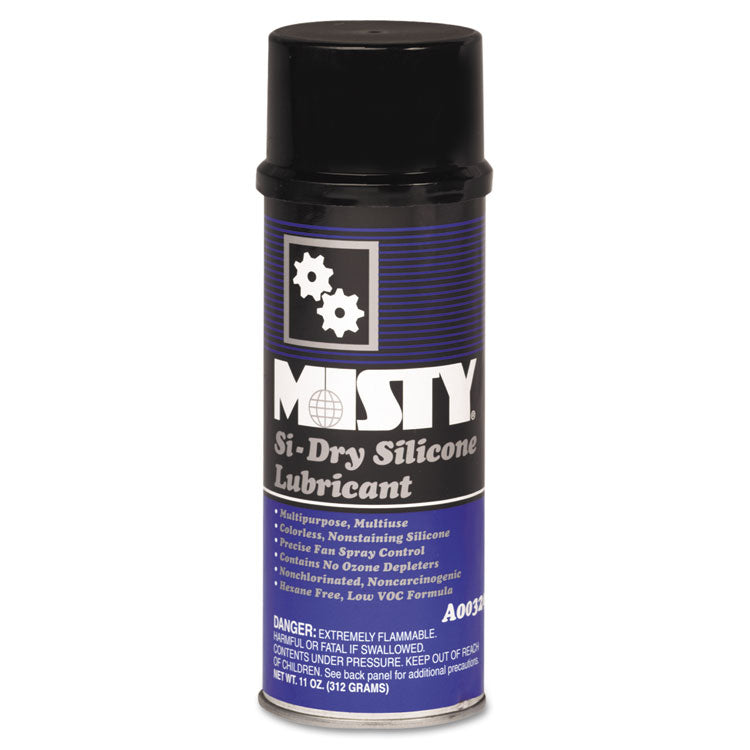 Misty® Si-Dry Silicone Spray Lubricant, 11 oz Aerosol Can, 12/Carton (AMR1033585)