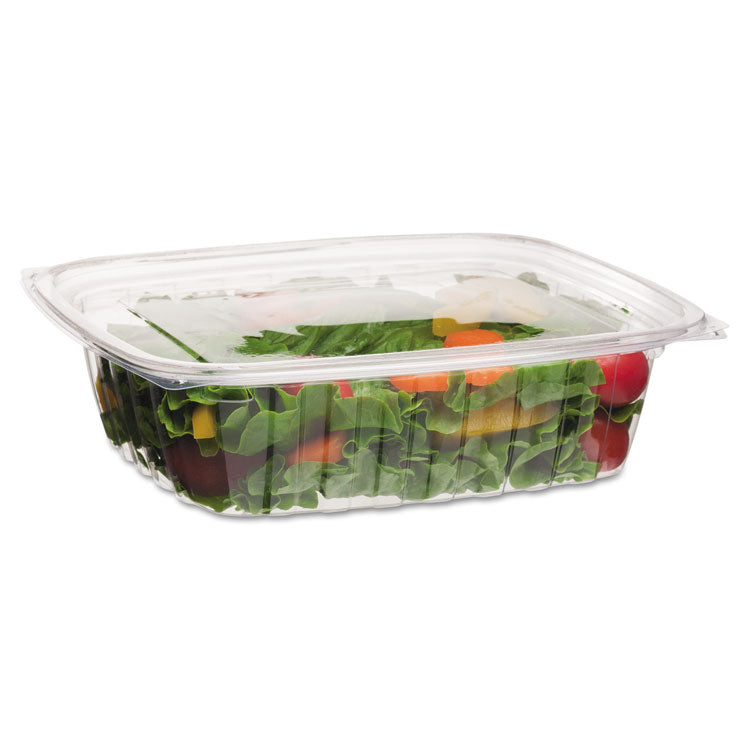 Eco-Products® Renewable and Compostable Rectangular Deli Containers, 48 oz, 8 x 6 x 2, Clear, Plastic, 50/Pack, 4 Packs/Carton (ECOEPRC48) 200 containers and 200 lids