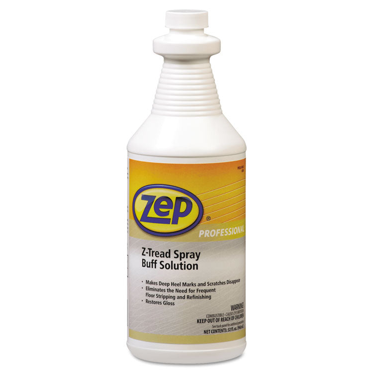 Zep Professional® Z-Tread Buff-Solution Spray, Neutral, 1 qt Bottle, 12/Carton (ZPP1041424) Case of 12