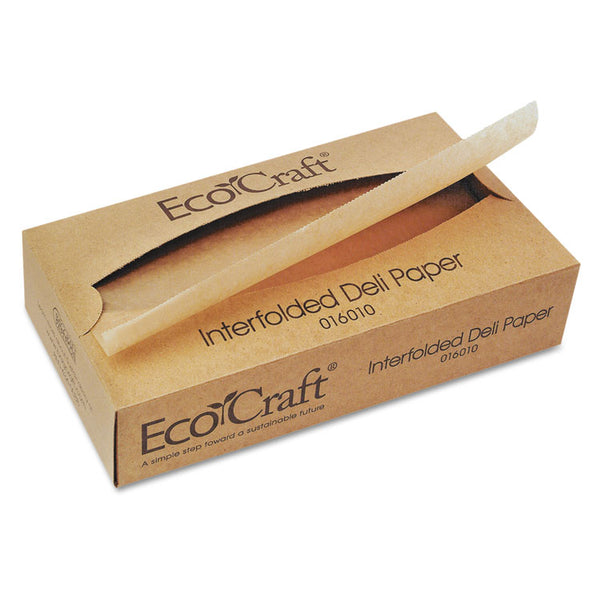 Bagcraft EcoCraft Interfolded Soy Wax Deli Sheets, 10 x 10.75, 500/Box, 12 Boxes/Carton (BGC016010)