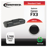 Innovera® Remanufactured Black Toner, Replacement for FX-3 (1557A002BA), 2,700 Page-Yield (IVRFX3) Each