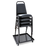 Alera® Padded Steel Stacking Chair, Supports Up to 250 lb, 18.5" Seat Height, Black Seat, Black Back, Black Base, 4/Carton (ALESC68VY10B)