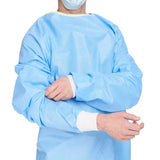 ULTRA Non-Reinforced Surgical Gown with Towel 2X-Large Blue Sterile AAMI Level 3 Disposable (224749_CS) 28/CS