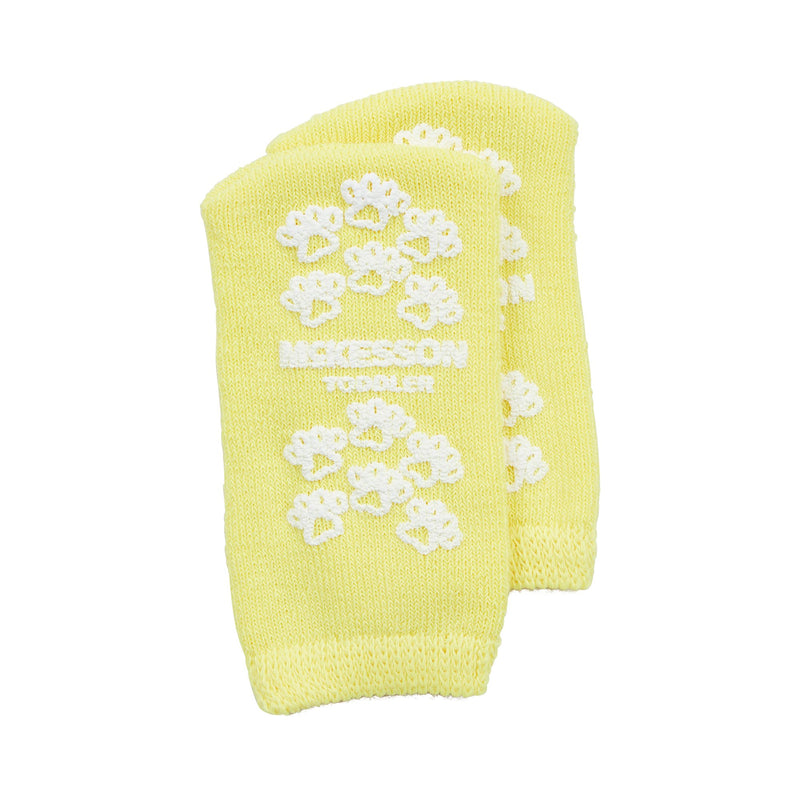 McKesson Terries™ Slipper Socks Unisex Toddler Single Tread Single Patient Use Yellow (334872_CS) 48/CS