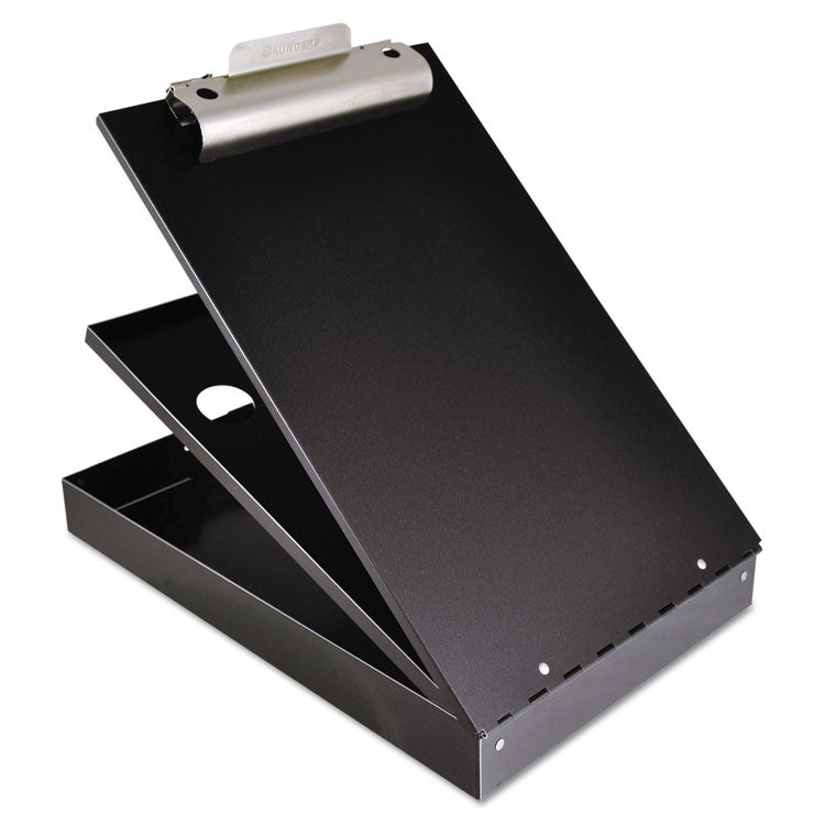 Saunders Cruiser Mate Aluminum Storage Clipboard, 1.5" Clip Capacity, Holds 8.5 x 11 Sheets, Black (SAU21117) Each