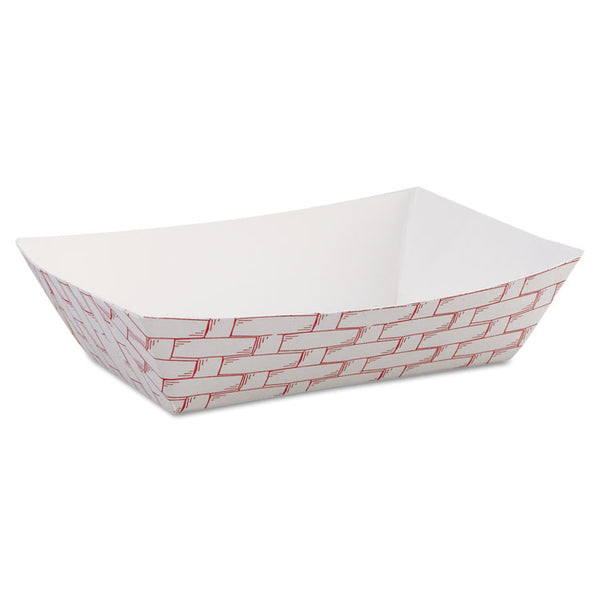 Boardwalk® Paper Food Baskets, 6 oz Capacity, 3.78 x 4.3 x 1.08, Red/White, 1,000/Carton (BWK30LAG040) Case of 1000